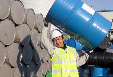 guy with huge barrel overhead - poet